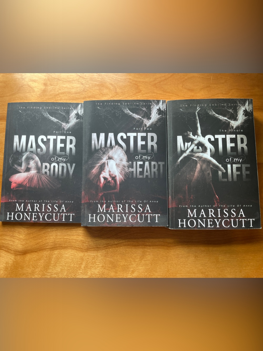 Marissa Honeycutt "Master" Trilogy - Black & Red Paperback Set